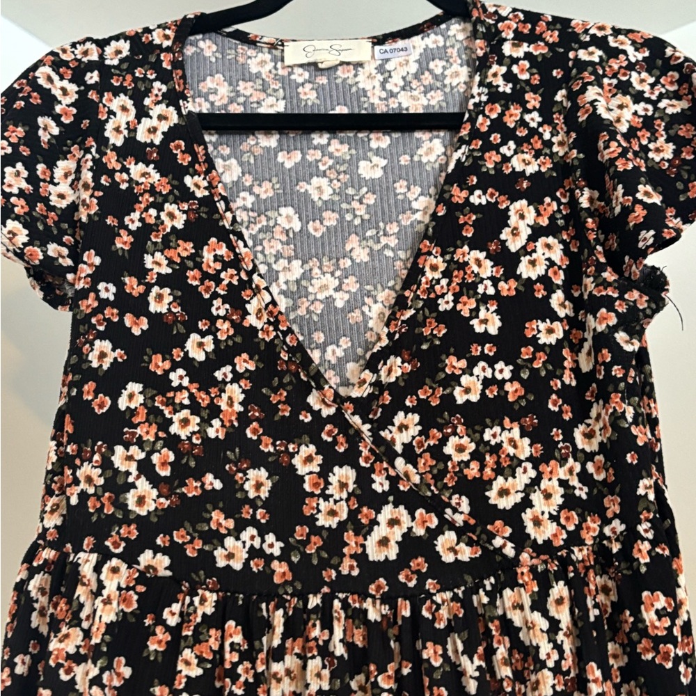 Jessica Simpson Black Floral Dress